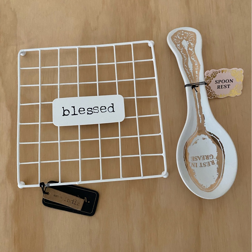 Blessed Trivet and Rest in Grease Spoon